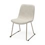 68316 - Sawyer I Beige Fabric Seat Gold Metal Frame Dining Chair 