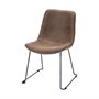 68314 - Sawyer I Brown Faux-Leather Seat BlackIron Frame Dining Chair