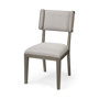 68193 - Tenton II Grey Fabric Seat Brown Wood Frame Dining Chair