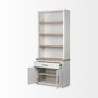 68478-AB - Fairview I  White and Medium Brown Wood Three Shelf Shelving Unit