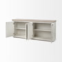 68480 - Fairview III Solid Wood Brown Top & White Frame 4 Cabinet Door Sideboard
