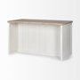 68479 - Fairview II White and Brown Two-Tone Stain Solid Wood Kitchen Island