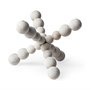 68669 - Carrollton II (Large) 9L x 9W Off-White Geometric Wood Ball Jack