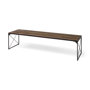 68586 - Trestman III 66L x 18W Brown Wood Top W/Black Iron Base Accent Bench