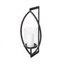 68417 - Drax 22"H Black Metal Wall Candle Holder