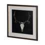 13170 - Deer Skull by Chris Dunker a Hand Embelished Textured Framed Art Print Matted under Glass