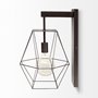68343 - Cordova 12x19 Gray Metal Hanging Bulb Caged Wall Sconce 