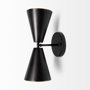 68433 - Eris II 7.3x12.6 Black Metal w/Gold Accent Double-Cone Wall Sconce 