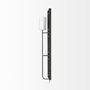 68423-AB - Noah 12.2x55 Black Metal w/White Fabric Shade Rectangular Wall Sconce 