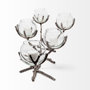68415 - Vine I Distressed Silver Metal Creeper Five Candle Table Candle Holder