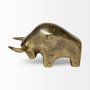 68409 - Tauro I 9L x 4W Gold Cast Aluminum Raging Bull