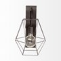 68343 - Cordova 12x19 Gray Metal Hanging Bulb Caged Wall Sconce 