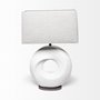 68337 - Celtica (26.8"H) White Resin Ring-Shaped Base Table Lamp