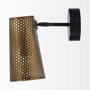 68426 - Wesley I 11x10.2 Gold Toned Perforated Metal Cone Wall Sconce 