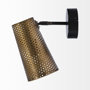 68426 - Wesley I 11x10.2 Gold Toned Perforated Metal Cone Wall Sconce 