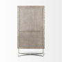 68476 - Excelsior II 68.1" H Light Brown Wood Gold Iron Base Storage Cabinet 