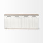 68480 - Fairview III Solid Wood Brown Top & White Frame 4 Cabinet Door Sideboard