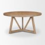 68463 - Legolas I 60" Round Brown Solid Wood Top & Base Dining Table