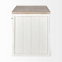 68479 - Fairview II White and Brown Two-Tone Stain Solid Wood Kitchen Island