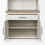 68478-AB - Fairview I  White and Medium Brown Wood Three Shelf Shelving Unit