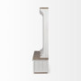 68477-AB - Fairview IV 61L x 17W White And Brown Wood With Storage Hall Tree