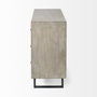 68533 - Giselle II Brown Fir Veneer W/Black Metal Leg 9 Drawer Sideboard