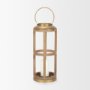 68442 - Andy II Small Natural Wood Cylindrical Lantern 