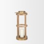 68442 - Andy II Small Natural Wood Cylindrical Lantern 