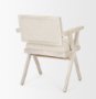 68505 - Topanga I Cream Fabric Wrap Blonde Wooden Frame Dining Chair
