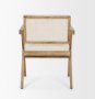 68504 - Topanga I Cream Fabric Wrap Medium Brown Wooden Frame Dining Chair