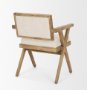 68504 - Topanga I Cream Fabric Wrap Medium Brown Wooden Frame Dining Chair