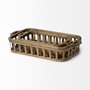 68639 - Louis Set of 2 Natural Wood Slated Nesting Trays 