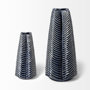 68615 - Bashir I Small Dark Navy Gloss Ceramic Vase 