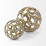 68604 - Moyer I (Small) 3L x 3W Gold Metal Hollow Decorative Orb