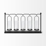 68601 - Erlen Black Metal Hanging Votive Five Candle Table Candle Holder 