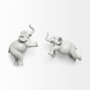 68582 - Maynard Set of 2 White Elephant Wall Decorations
