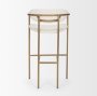 68564 - Parker 30" Seat Height Cream Fabric Seat Gold Metal Bar Stool