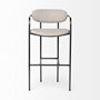 68563 - Parker 30" Seat Height Beige Fabric Seat Gun Metal Grey Metal Bar Stool