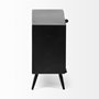 68552 - Lita Black Metal Rectangular Table Clock 