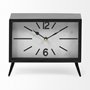 68552 - Lita Black Metal Rectangular Table Clock 