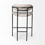 68561 - Parker II Beige Fabric Seat Gun Metal Grey Metal Counter Stool