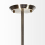 68591 - Desousa II (33.9"L x 8.8"W x 28"H) Champagne Metal Multi-Arm Three Light Chandelier