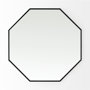 68548 - Helix 37" Octogon Black Metal Frame Mirror