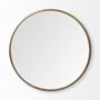 68545 - Piper 47.2L x 1.0W x 47.2H Large Gold Metal Round Wall Mirror