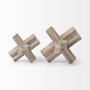68645 - Vega I (Small) 6L x 6W Natural Wood Jack Object 