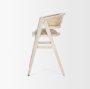 68496 - Tabitha 26.75" Seat Height Beige Fabric/Rattan Seat Blonde Wood Frame Counter Stool