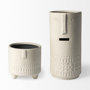 68571 - Jacob I Short White Ceramic Smiling Face Vase
