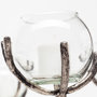 68415 - Vine I Distressed Silver Metal Creeper Five Candle Table Candle Holder