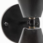 68433 - Eris II 7.3x12.6 Black Metal w/Gold Accent Double-Cone Wall Sconce 