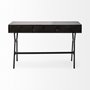 68443 - Vince 51L x 18W Black Metal W/Gold Accents 3 Drawer Office Desk